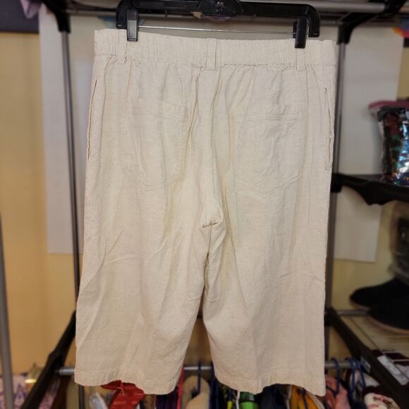 Linen Capris (No Brand / No Tags) Cream Color - Picture 1 of 2